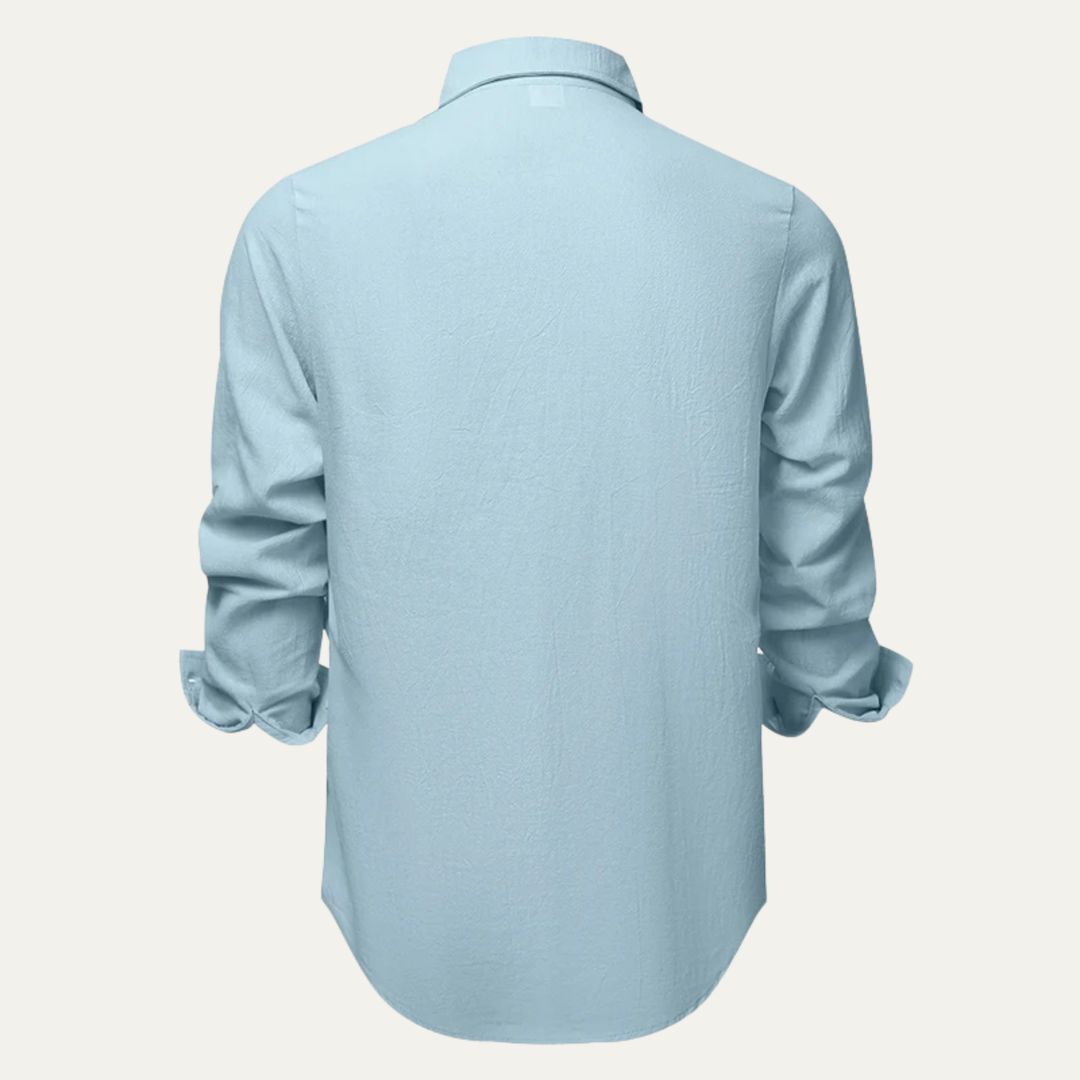 The Sarzana Men’s Business Button Down Linen Cotton Shirt