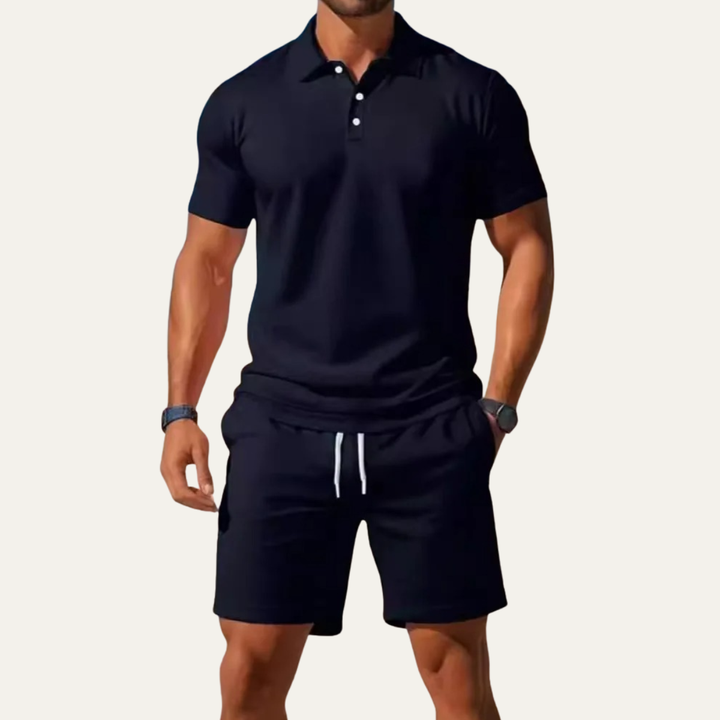 The Conegliano Men’s Summer Polo Shirt and Shorts Set – Casual Two Piece Outfit