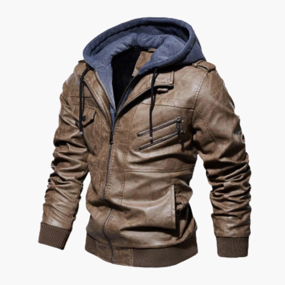 The Palermo Leather Bomber Jacket – Men’s Hooded Classic Style