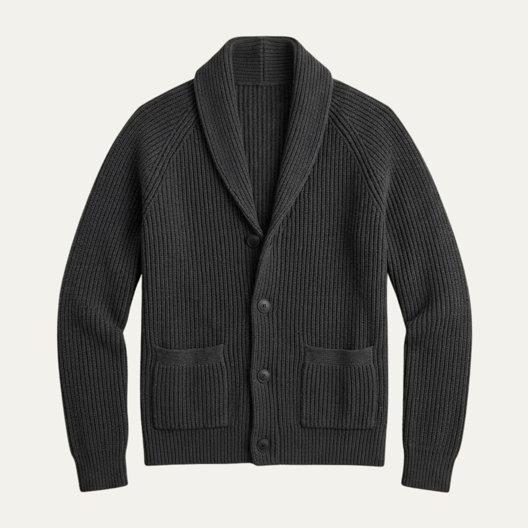 The Oxford Men’s Shawl Collar Knitted Button Up Cardigan