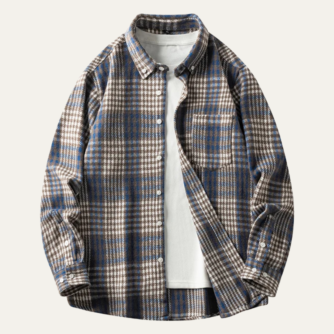 The Cuneo Men’s Plaid Lightweight Flannel Shirt