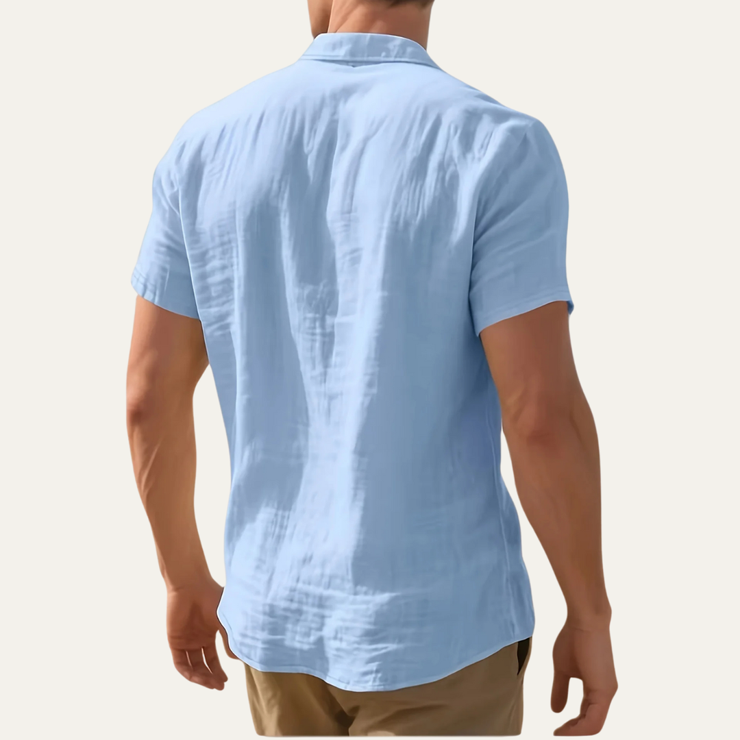 The Westmount Men’s Lightweight Linen Button Up Shirt