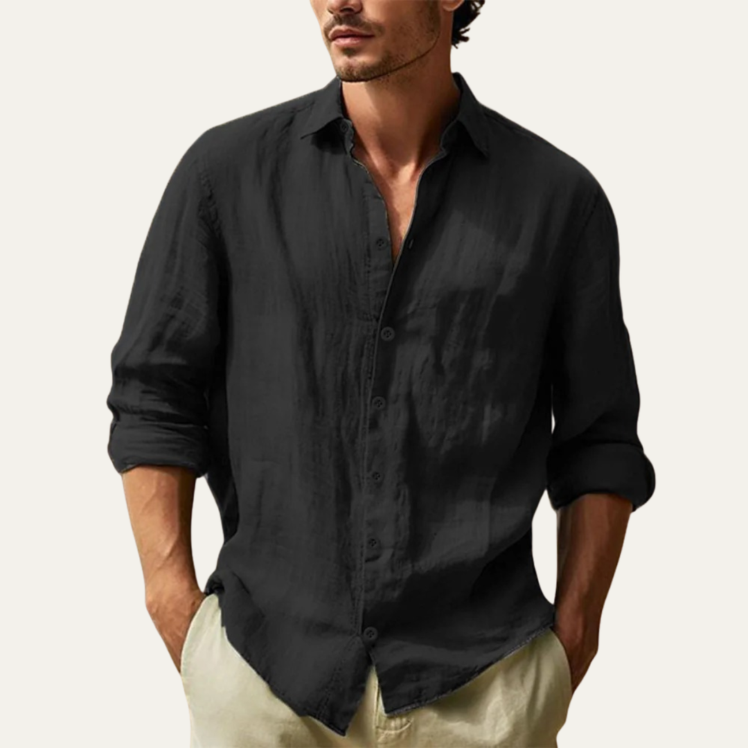 The Alderton Men’s Linen Lightweight Turn Down Collar Casual Shirt