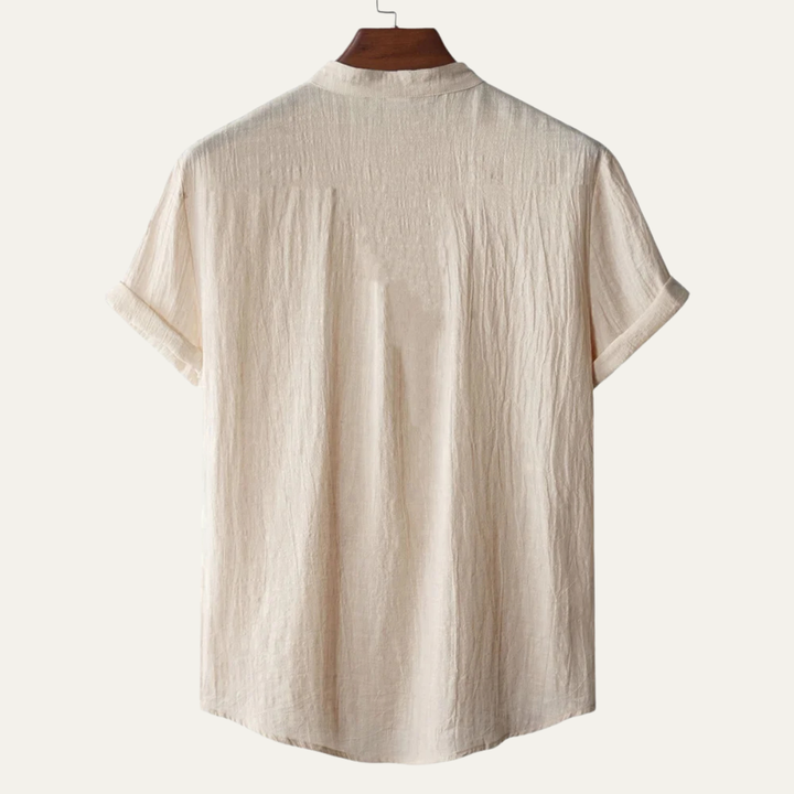 The Santa Monica Men’s Linen Henley Beach Shirt