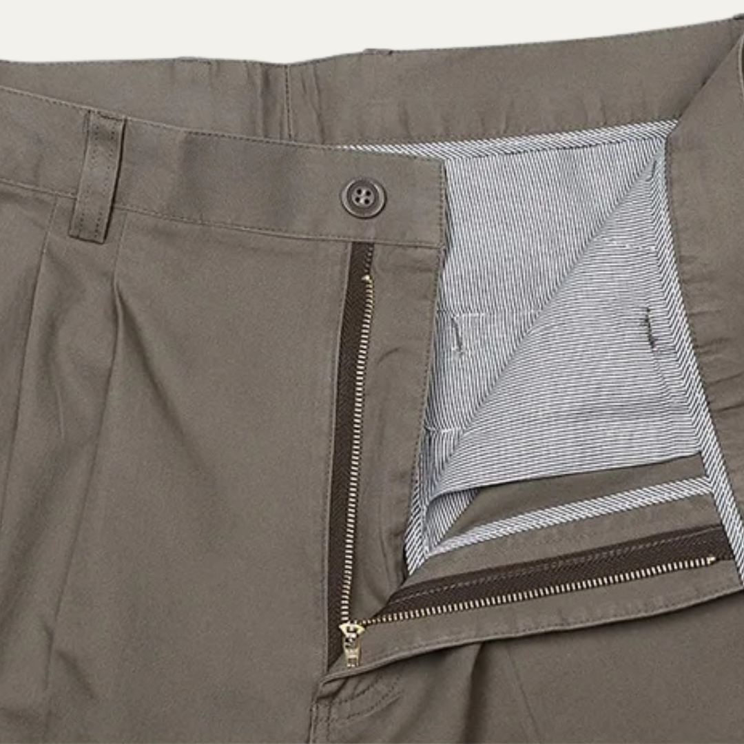 The Briarcliff Park Men’s Classic Casual Double Pleated Straight Leg Pants