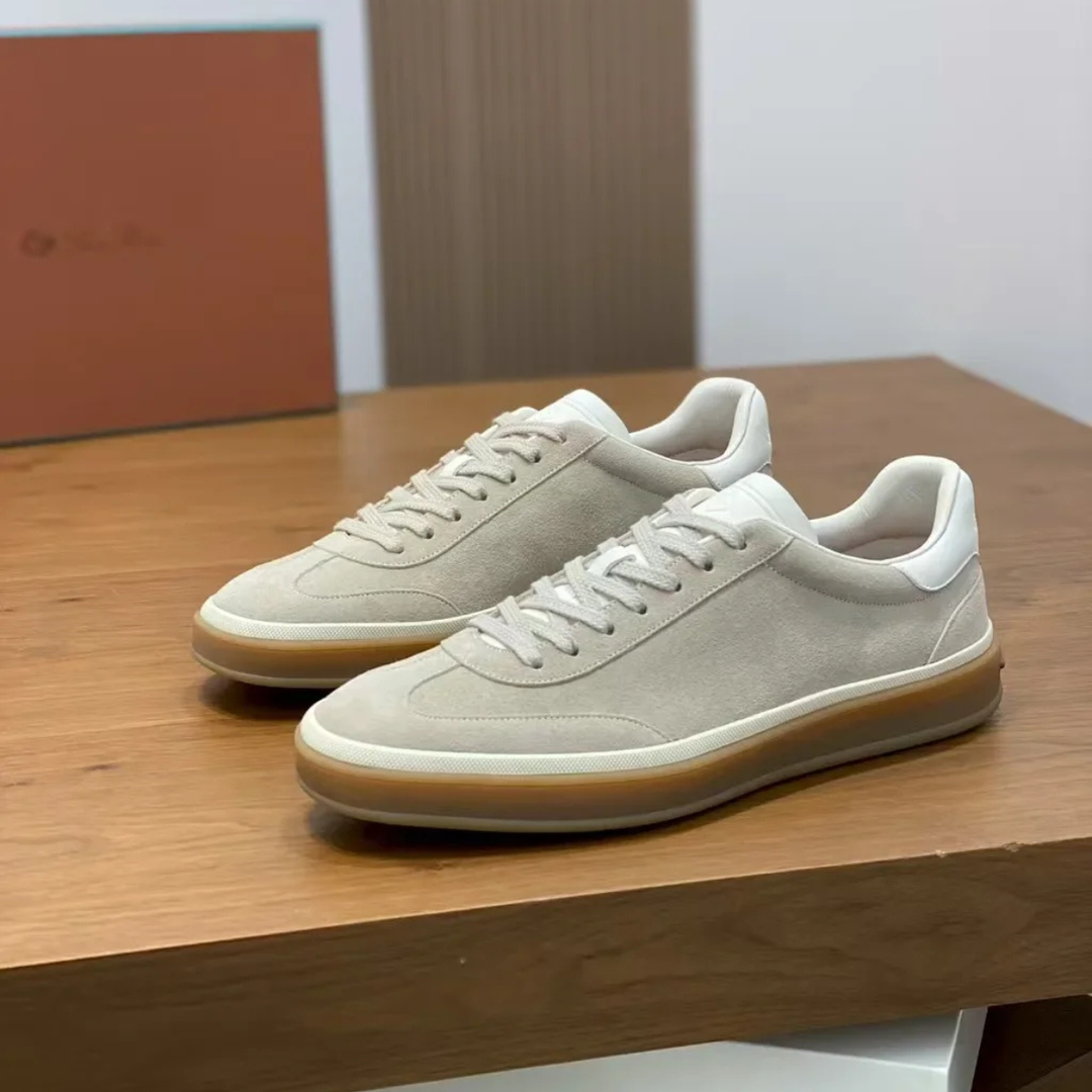 The Madrid Men’s Casual Leather Suede Sneakers with Rubber Sole