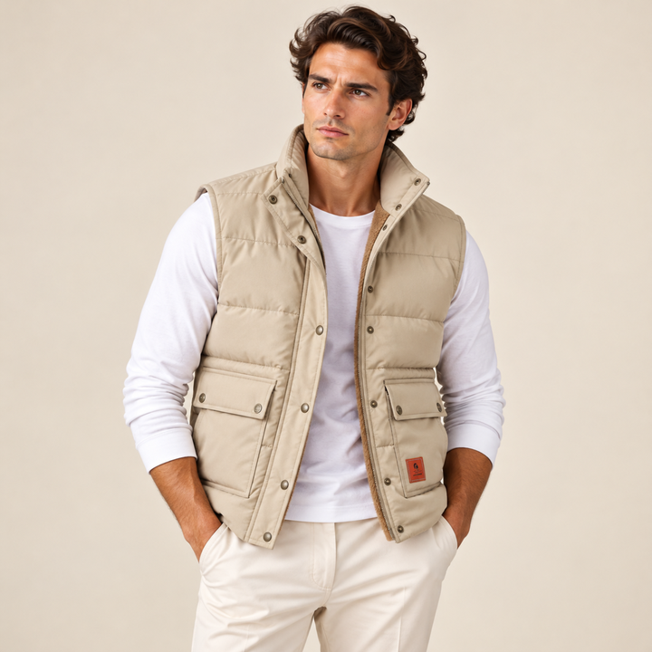 The Aspen Men's Warm Modern Fleece Lined Winter Vest