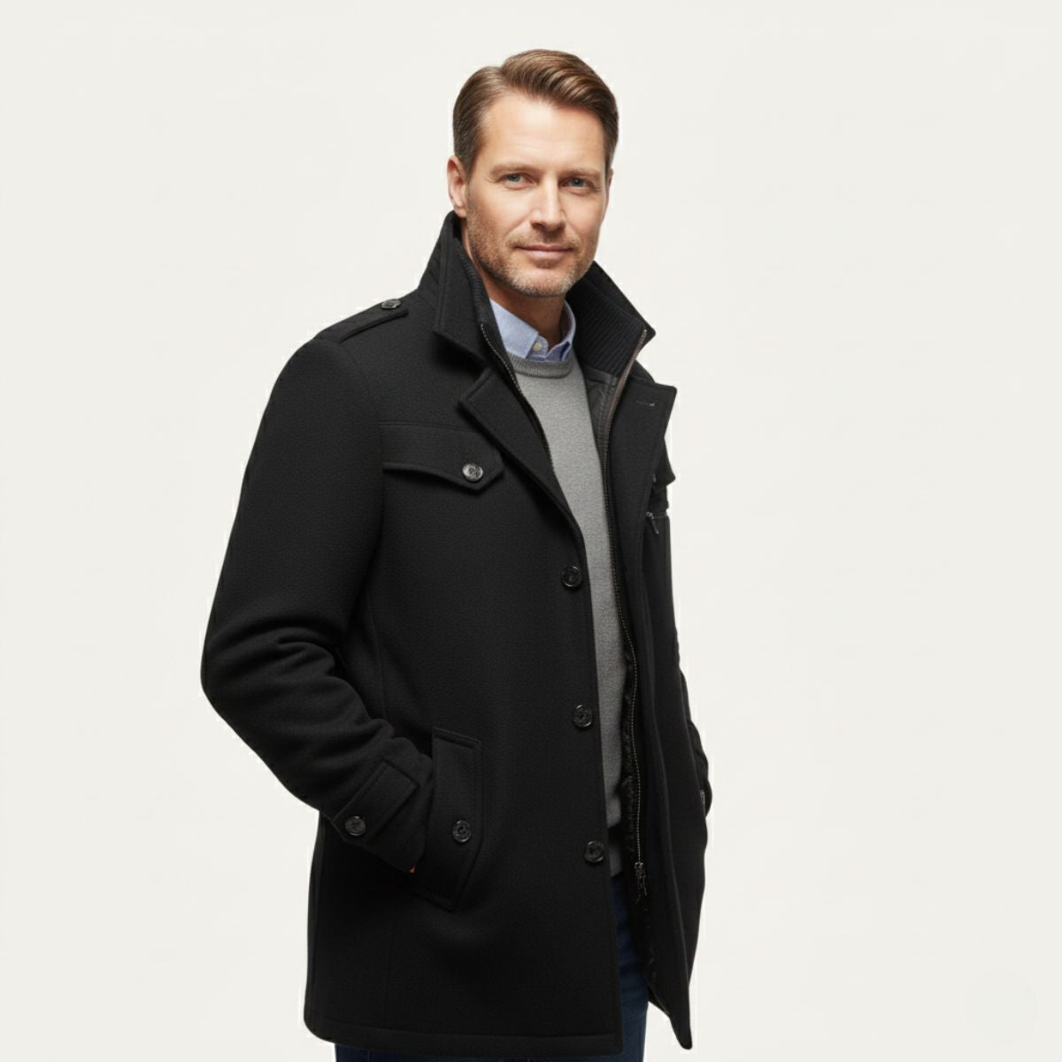 The Stonemont Men’s Smart Casual Wool Blend Winter Coat