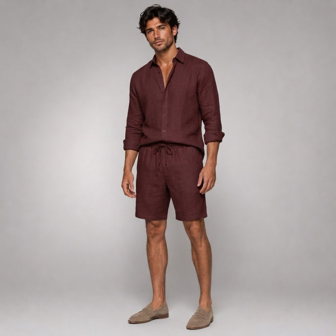 The Brighton Men’s Relaxed Oversized Cotton Button Up Shirt