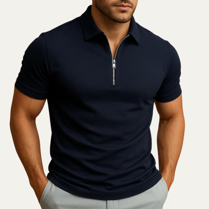 The Palazzolo Men's Short Sleeve Zip Polo
