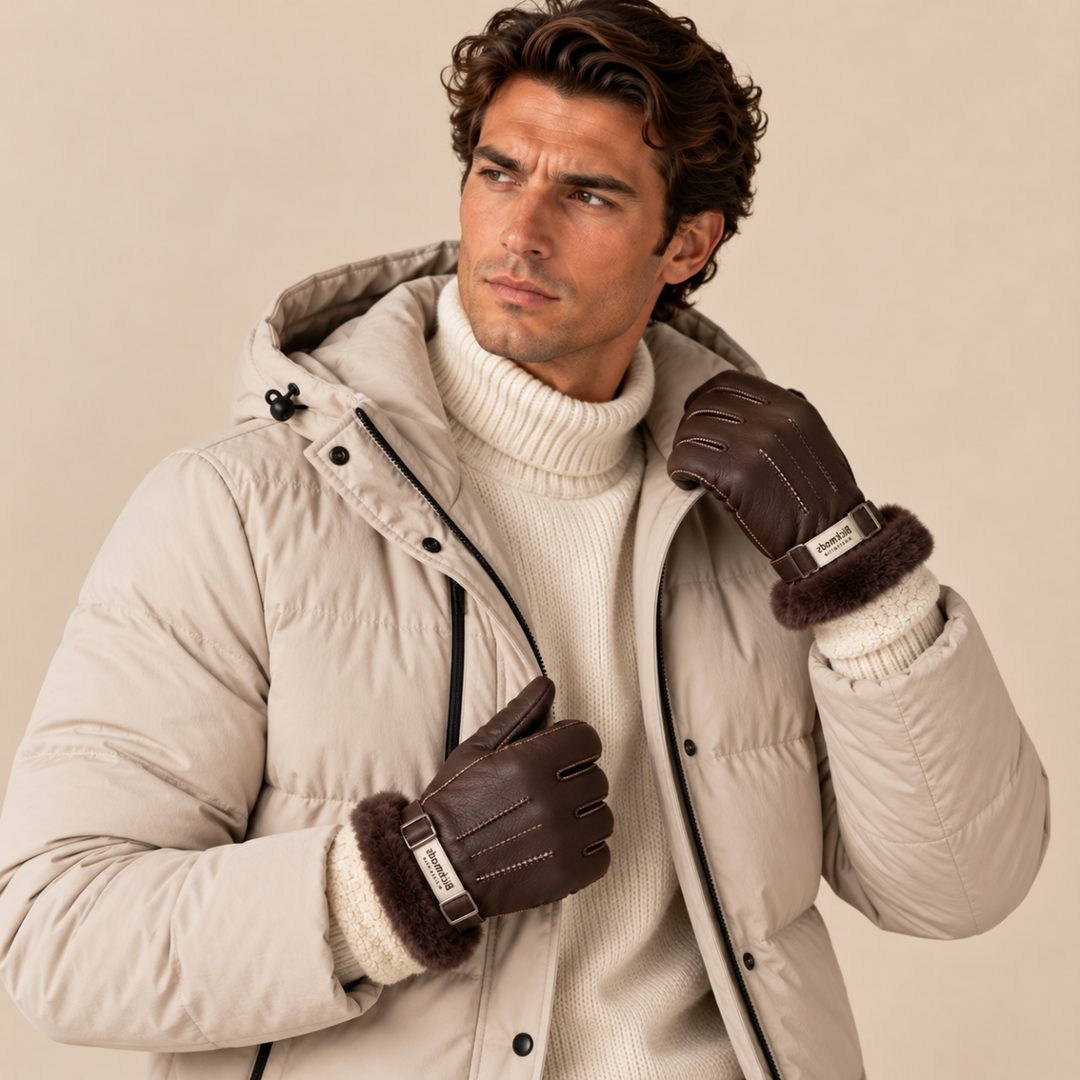 Men’s Sheepskin Fur Winter Gloves