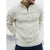 The Dublin Quarter Zip Wool Cable Knit Sweater for Men