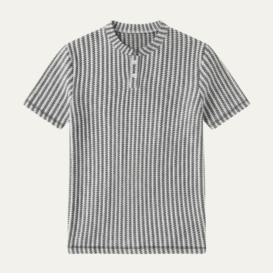 The Windlawn Men’s Casual Textured Summer Polo Shirt