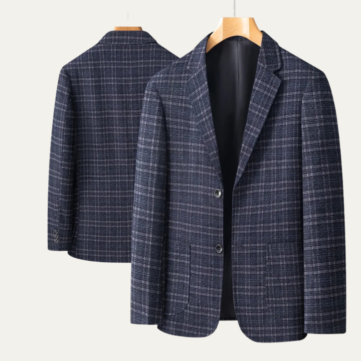 The Hanover Men’s Casual Tweed Style Smart Check Blazer