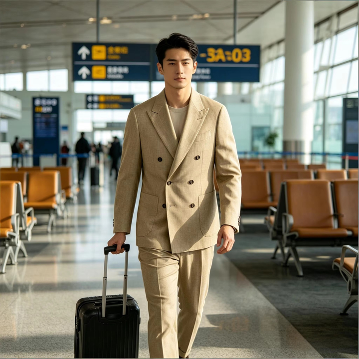 The Brixton Men’s Double Breasted Linen Blazer