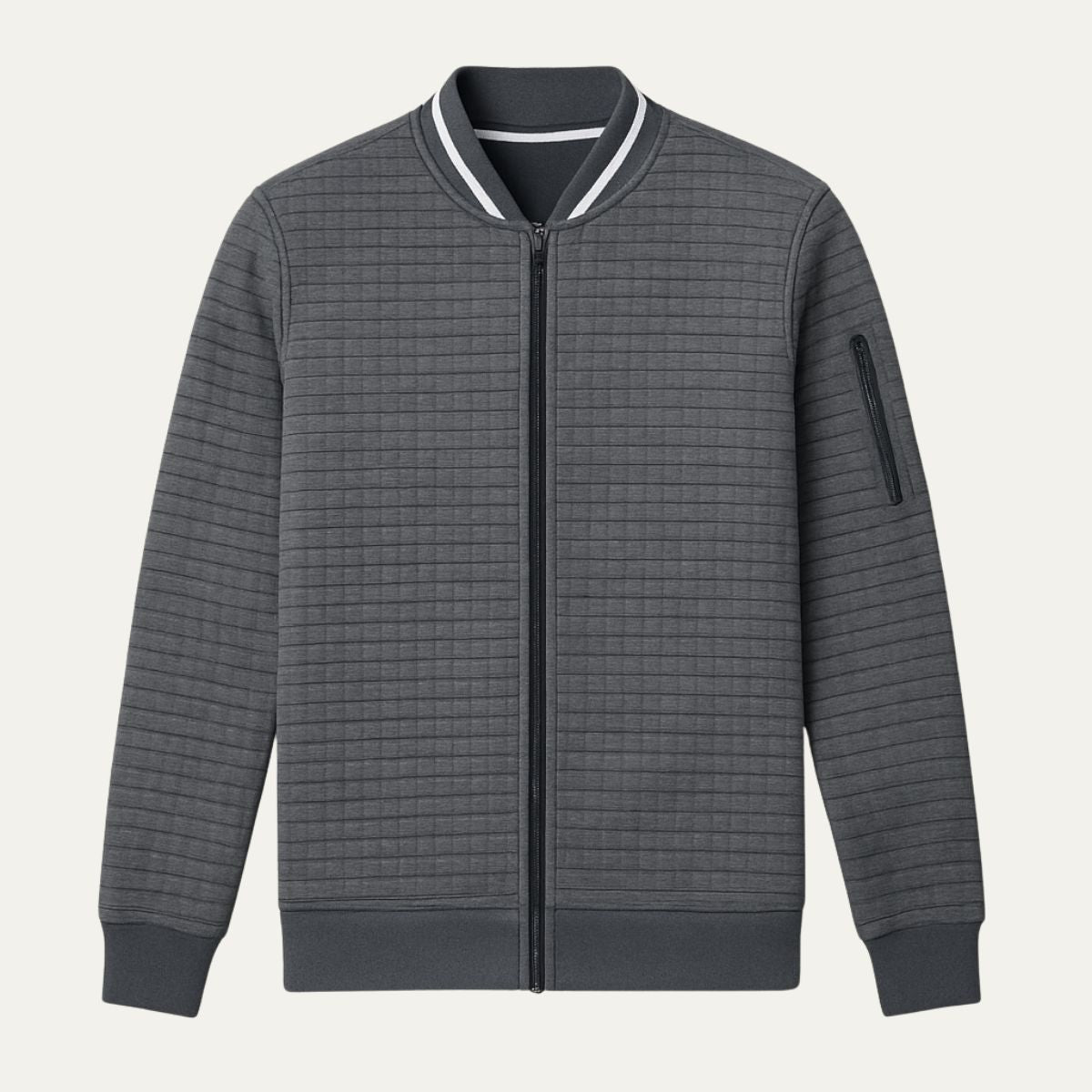 The Harlow Cotton Cardigan for Men – Tailored with Zip