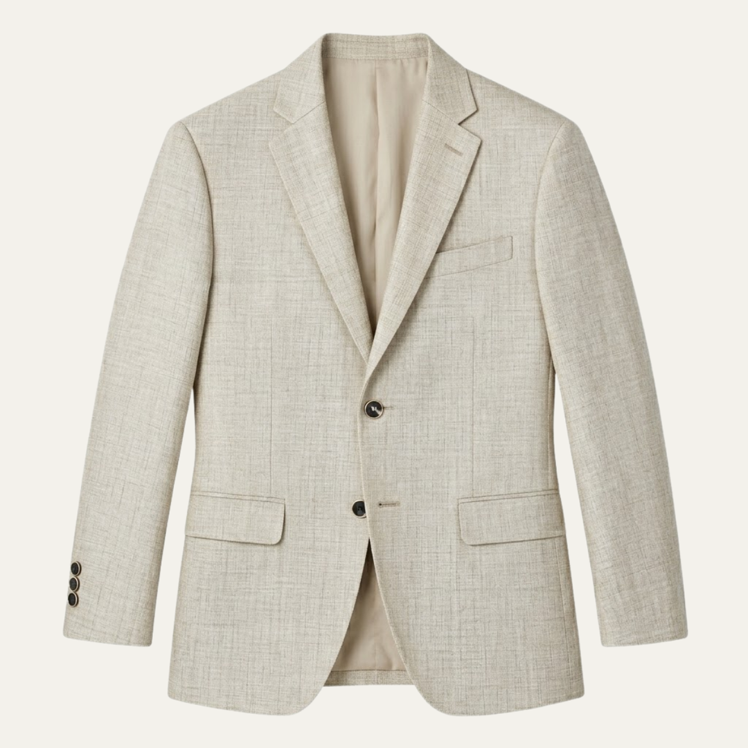 The Brenton Men's Smart Casual Slim Fit Linen Blazer - Wedding Guest