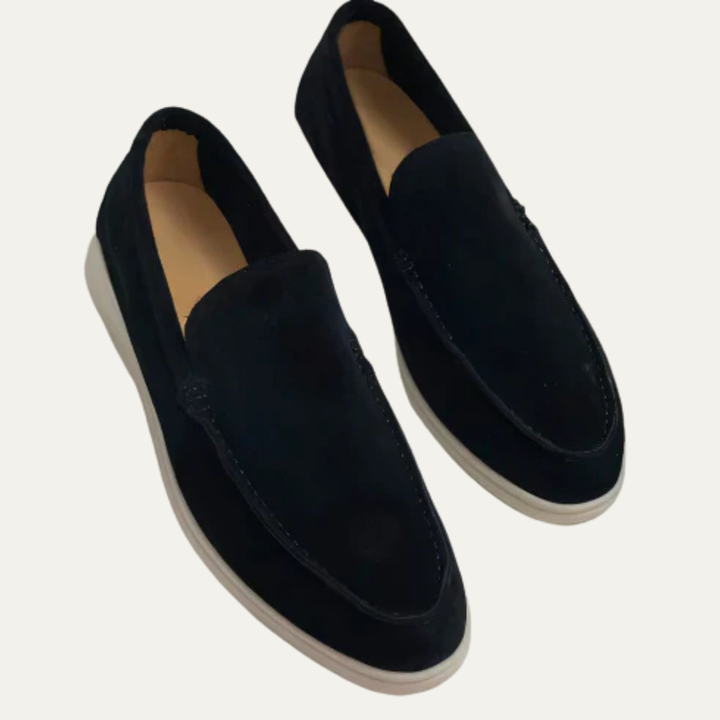 The Hepburn Men’s Casual Suede Loafers with Rubber Sole