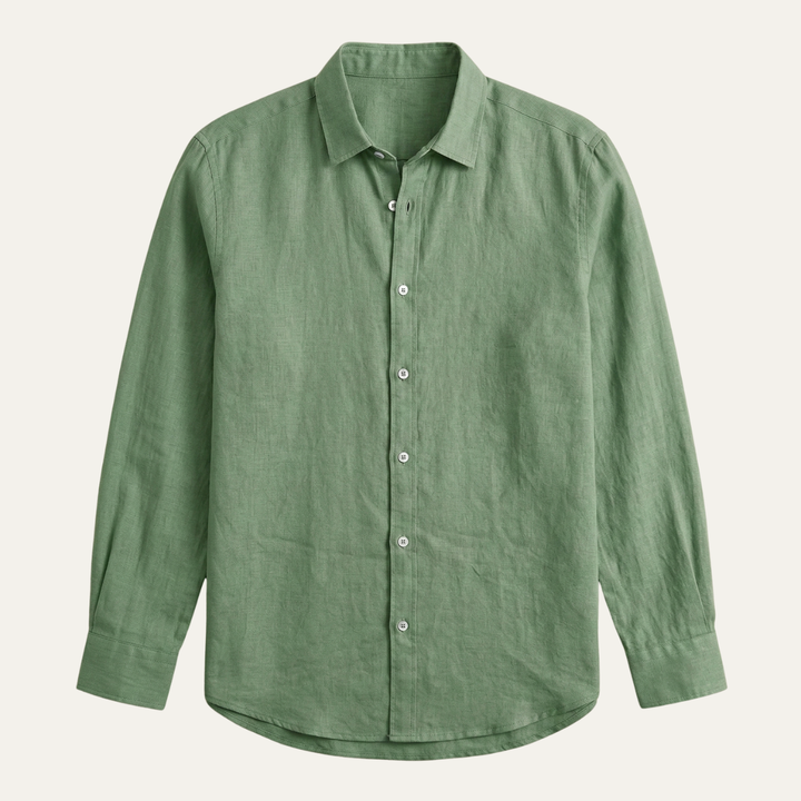The Glenpark Ridge Men’s Linen Casual Button Up Shirt