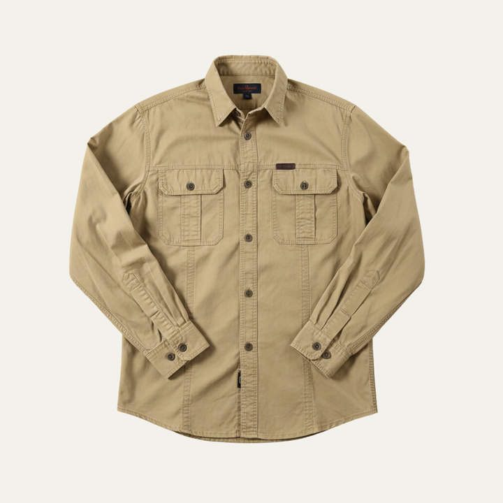 The Ashton Ridge Men’s Solid Color Multi Pocket Cargo Shirt