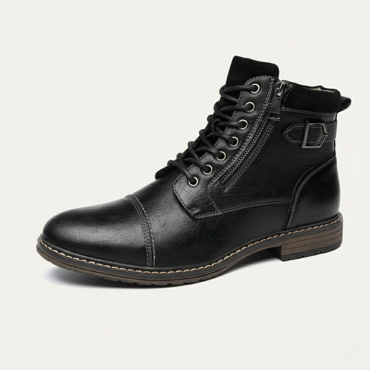 The Brescia Men’s Casual Vintage Faux Leather Ankle Boots