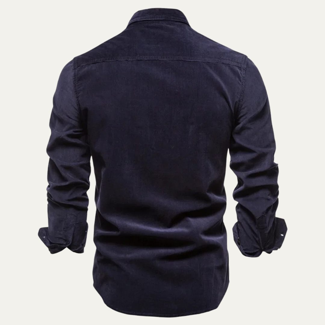 The Cascia Men’s Casual Button Up Corduroy Shirt