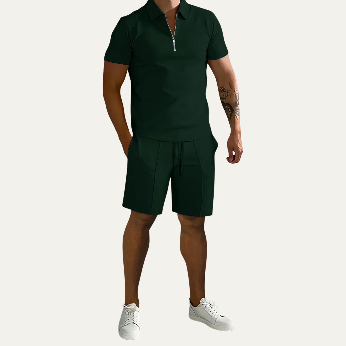 The Pavia Men’s Polo Shirt and Shorts Set – Trendy Two Piece Outfit