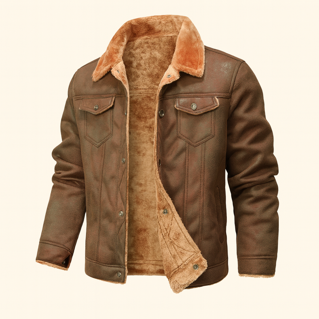 The Quebec Fleece Lined Faux Leather Jacket for Men