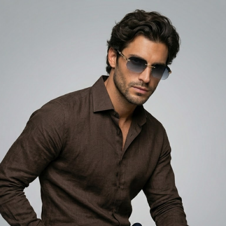 The Montclair Men's Vintage Rimless Sunglasses