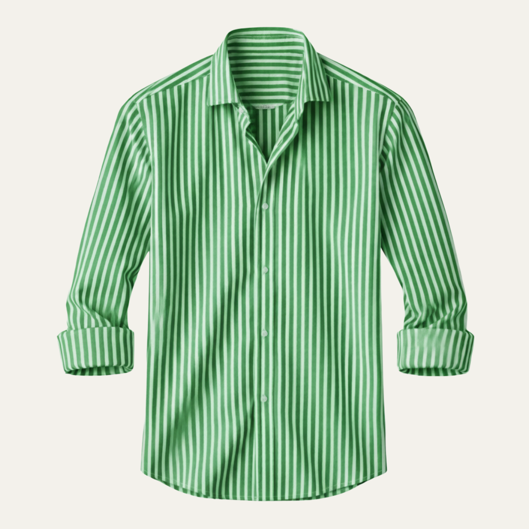 The Buckhead Men’s Lightweight Smart Fit Striped Linen Shirt