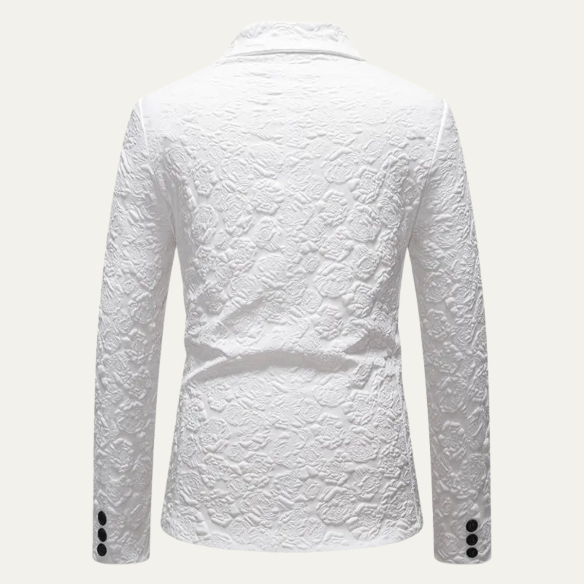 The Ceccano Men’s Casual Textured Rose Pattern Slim Fit Blazer