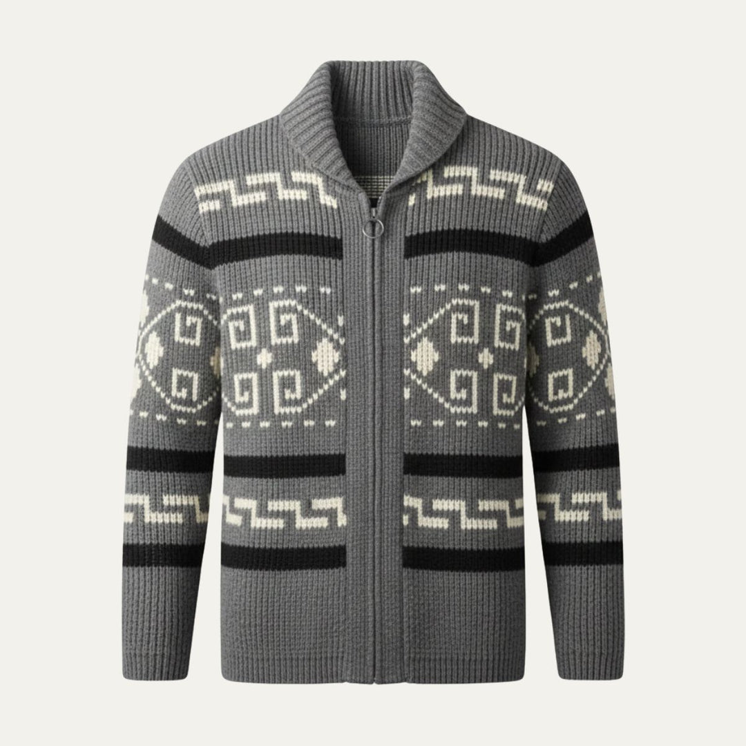 The Serravalle Men’s Button Up Knit Cashmere Shawl Collar Cardigan