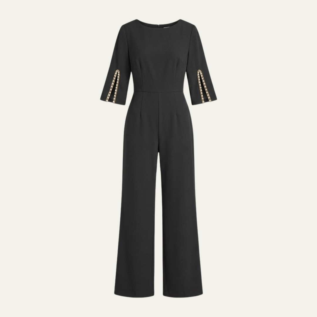 Women's Elegant Tailored Wide Leg Jumpsuit