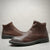 The Bari Men's Warm Plush Zip Up Leather Ankle Boots