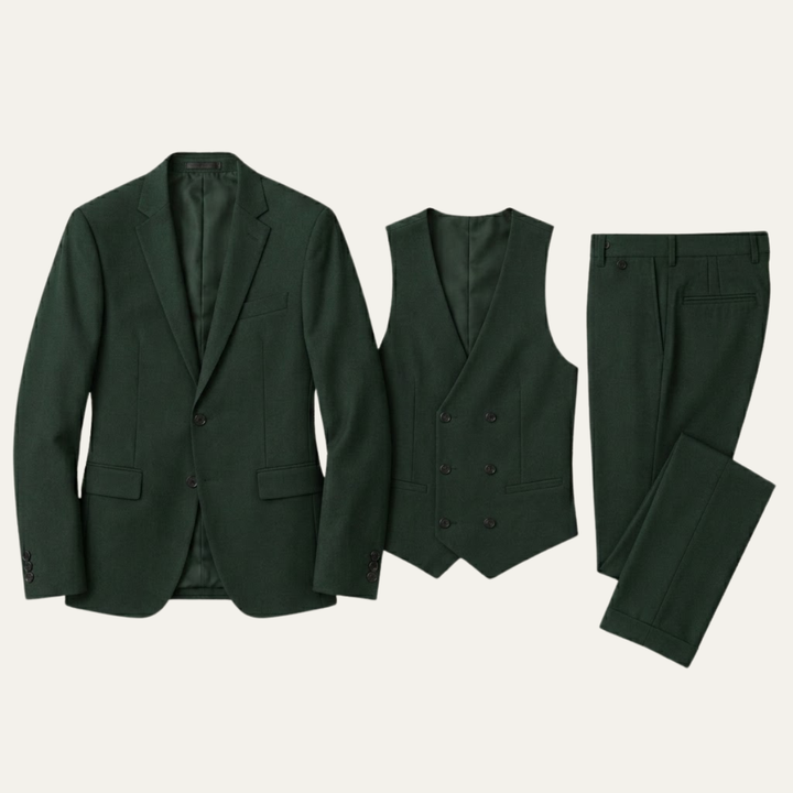 The Remington Men’s 3 Piece Slim Fit Tuxedo Suit Set – Formal Wedding & Business Suit
