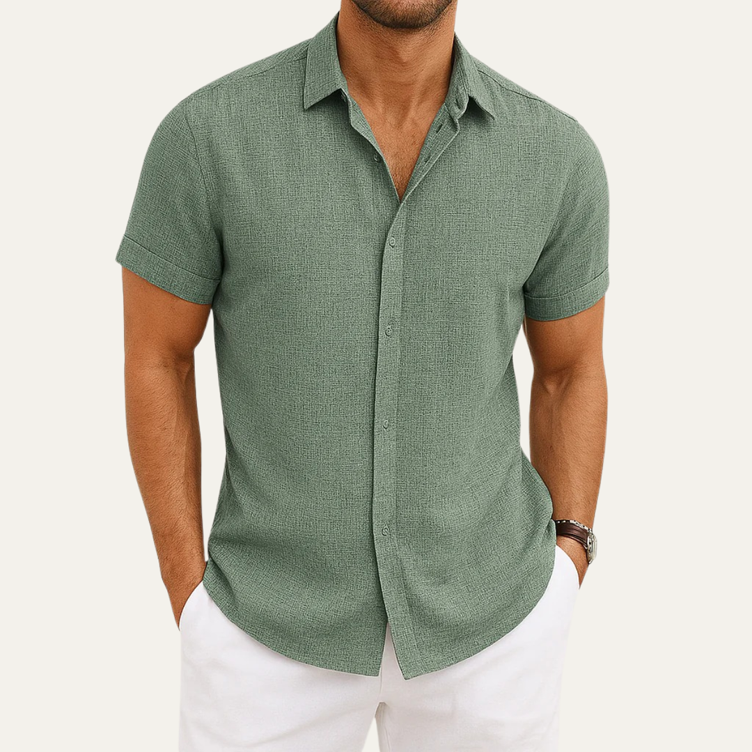 The Cortina Men's Short Sleeve Button Shirt