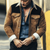 The Dakota Men’s Vintage Brown Suede Trucker Jacket
