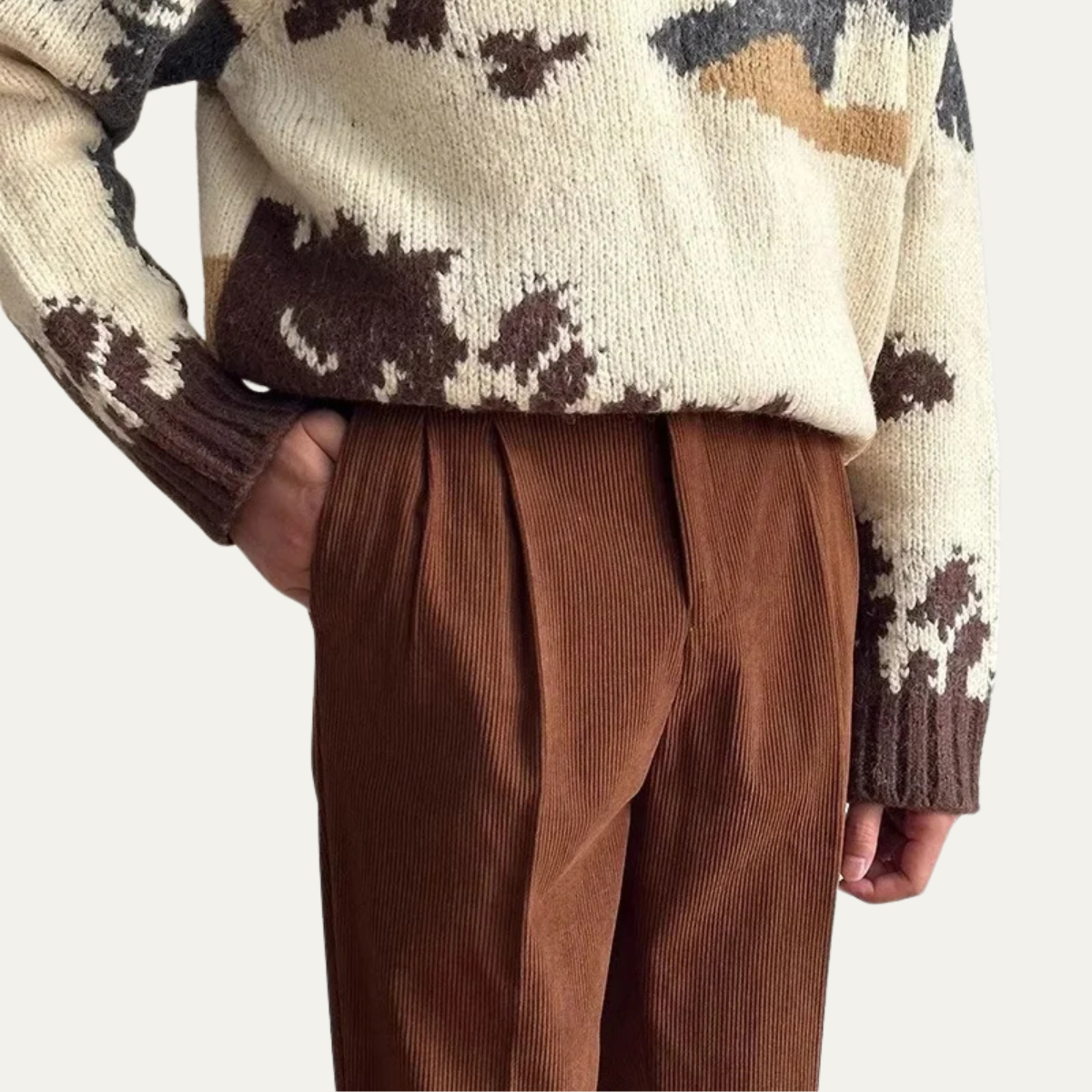 The Elmhurst Men’s Retro High Waist Pleated Pants