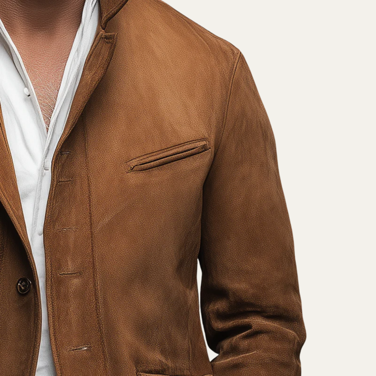 The Glasgow Men’s Brown Suede Blazer Jacket – Smart Business Style