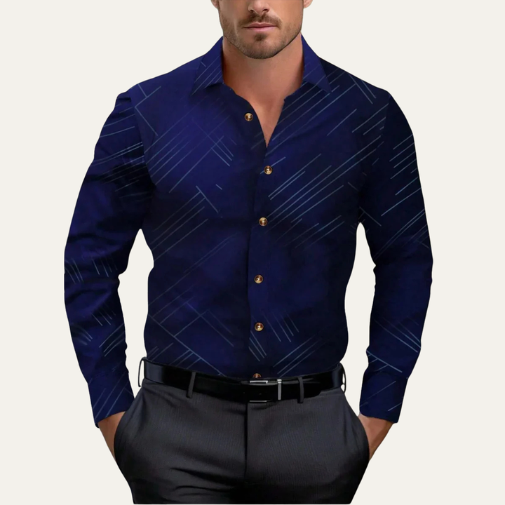 The Tropea Men’s Geometric Print Slim Fit Business Shirt
