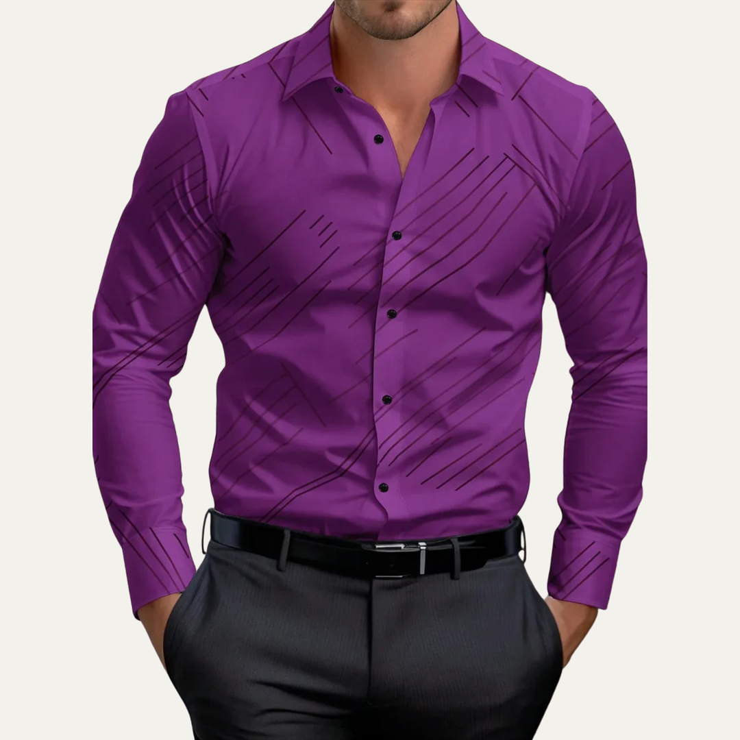 The Soverato Men’s Geometric Print Slim Fit Casual Shirt
