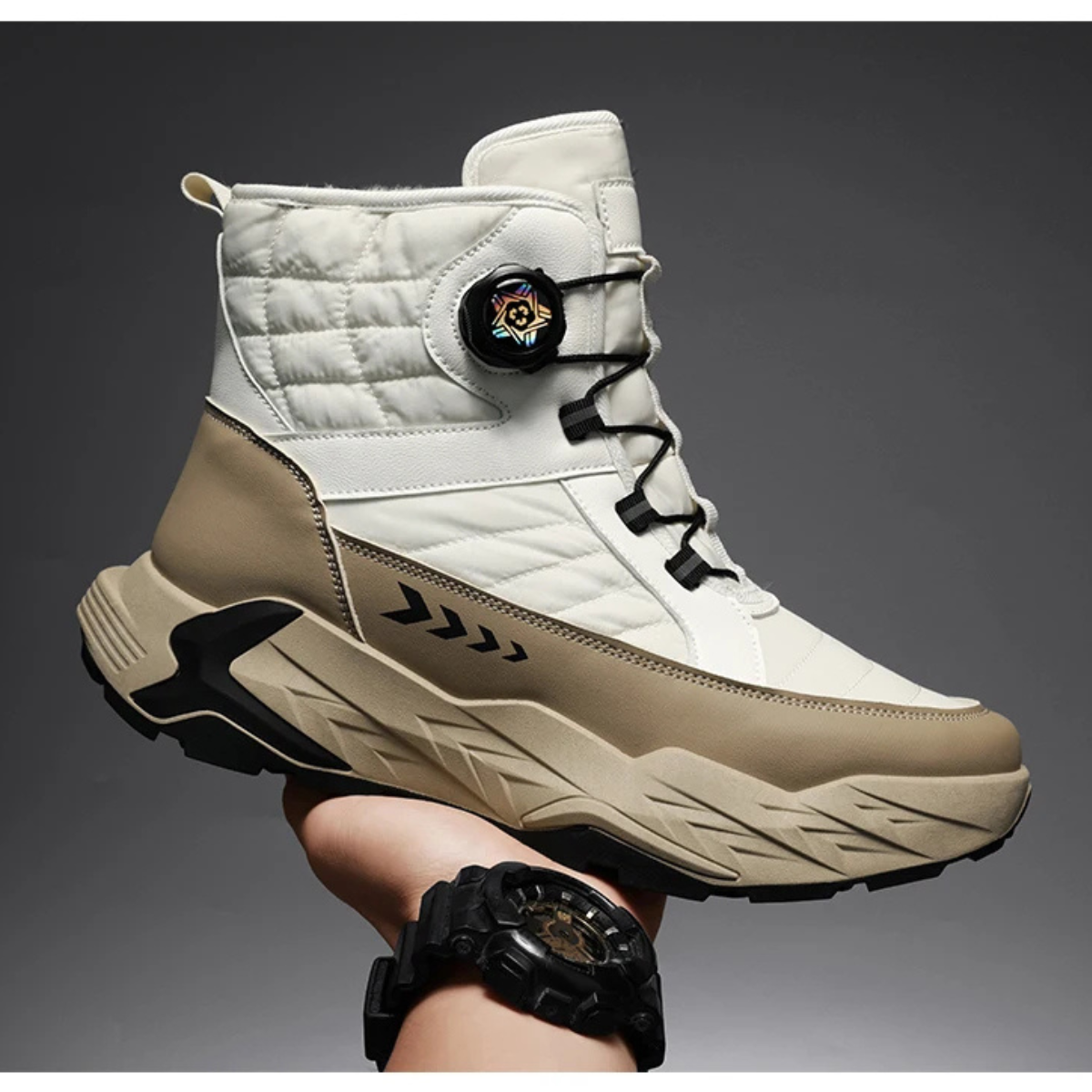 The Conegliano Men’s Plush Lined Anti Slip Snow Boots with Rotating Buckle