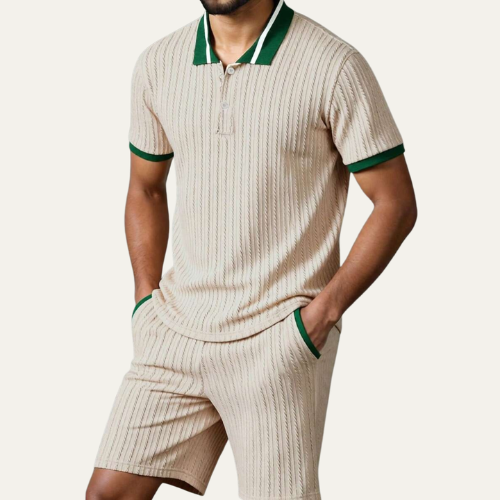 The Portwell Men's Knit Polo Matching Set