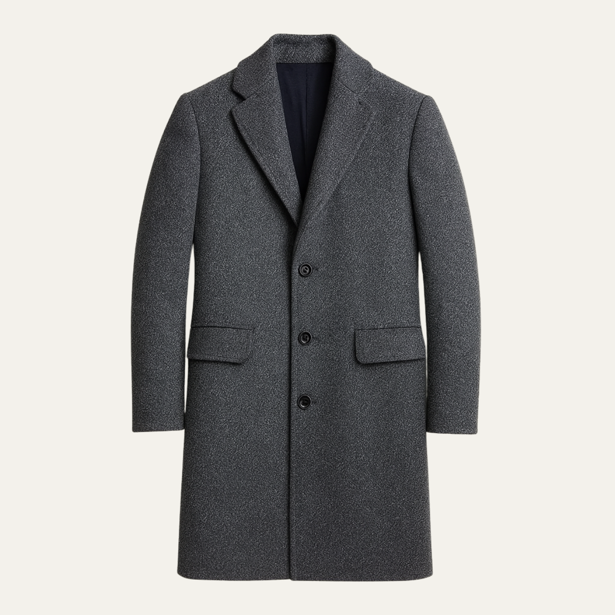 The Dorchester Men’s Grey Wool Overcoat – Luxury Winter Jacket