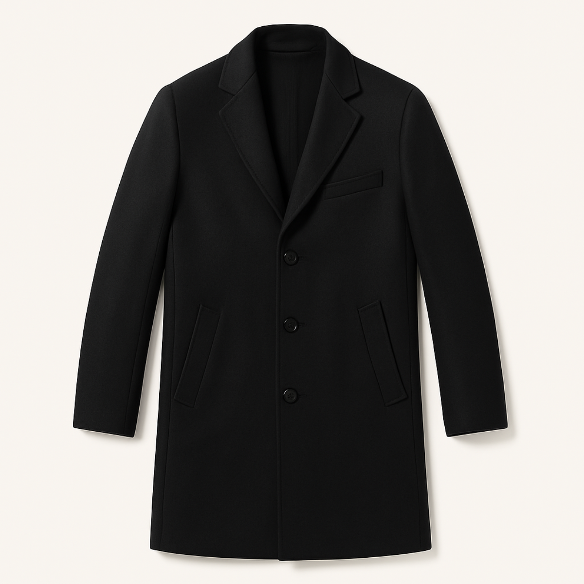 The Dorchester Men’s Grey Wool Overcoat – Luxury Winter Jacket