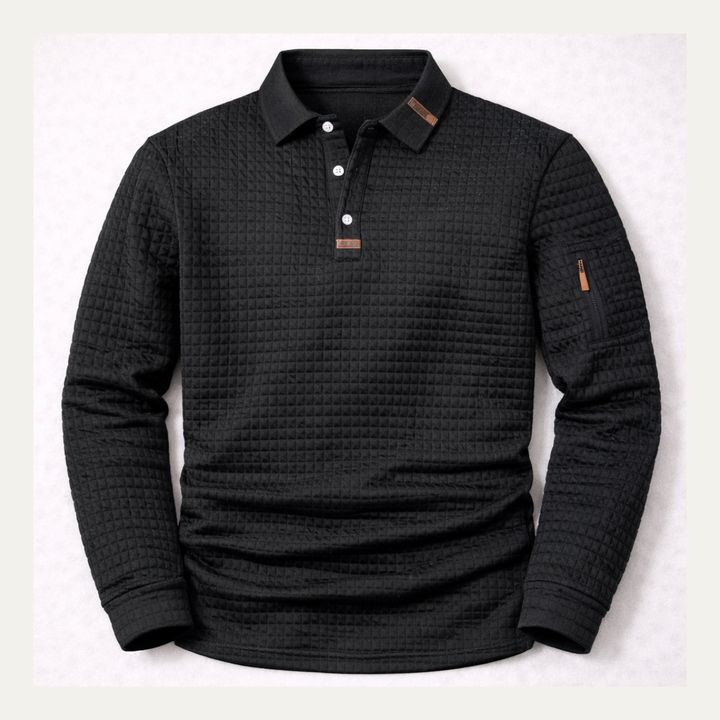 The Benevento Men’s Quick Dry Long Sleeve Golf Polo Shirt