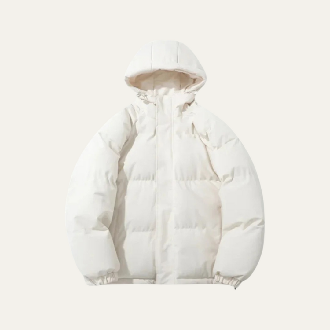 Men's Hooded Puffer Jacket - Waterproof Down Winter Coat