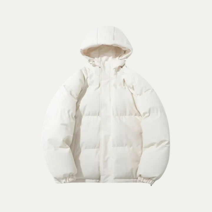 Men's Hooded Puffer Jacket - Waterproof Down Winter Coat
