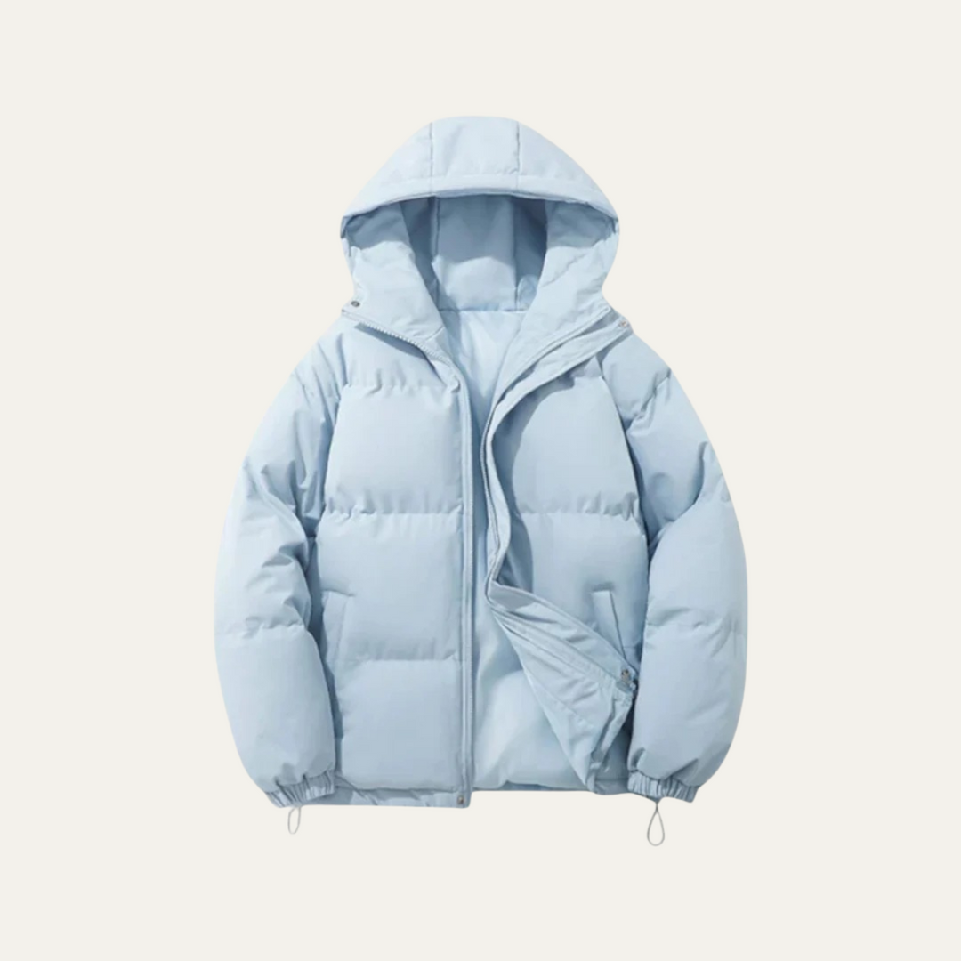Men's Hooded Puffer Jacket - Waterproof Down Winter Coat