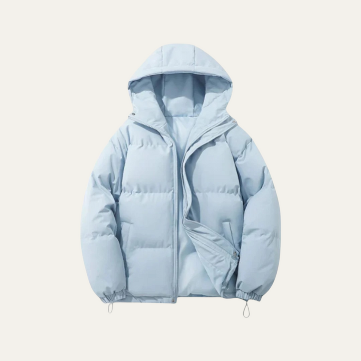 Men's Hooded Puffer Jacket - Waterproof Down Winter Coat